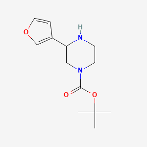 molecular formula C13H20N2O3 B8050632 Tert-butyl 3-(furan-3-yl)piperazine-1-carboxylate 
