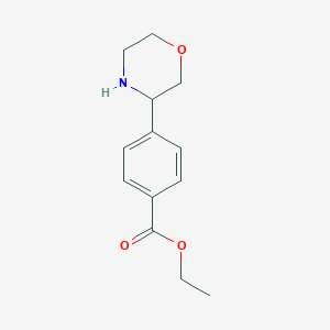 molecular formula C13H17NO3 B8050641 Ethyl 4-morpholin-3-ylbenzoate 