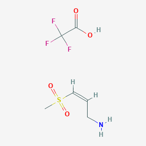 molecular formula C6H10F3NO4S B8050758 (Z)-3-methylsulfonylprop-2-en-1-amine;2,2,2-trifluoroacetic acid 