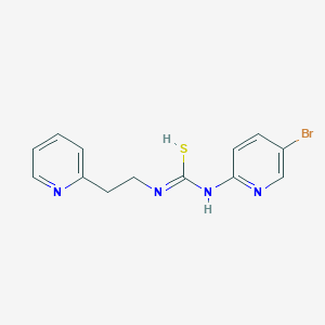 N-(5-bromopyridin-2-yl)-N'-(2-pyridin-2-ylethyl)carbamimidothioic acid