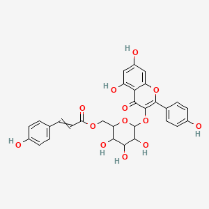 molecular formula C30H26O13 B8050790 [6-[5,7-Dihydroxy-2-(4-hydroxyphenyl)-4-oxochromen-3-yl]oxy-3,4,5-trihydroxyoxan-2-yl]methyl 3-(4-hydroxyphenyl)prop-2-enoate 