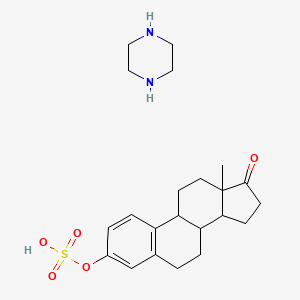 (13-methyl-17-oxo-7,8,9,11,12,14,15,16-octahydro-6H-cyclopenta[a]phenanthren-3-yl) hydrogen sulfate;piperazine