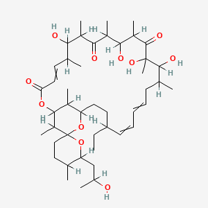 molecular formula C45H74O11 B8051025 (1S,4E,5'R,6R,6'R,7S,8R,10S,11S,12R,14S,15R,16S,18E,20E,22S,25R,27S,28R,29S)-22-ethyl-7,11,14,15-tetrahydroxy-6'-[(2S)-2-hydroxypropyl]-5',6,8,10,12,14,16,28,29-nonamethylspiro[2,26-dioxabicyclo[23.3.1]nonacosa-4,18,20-triene-27,2'-oxane]-3,9,13-trione 
