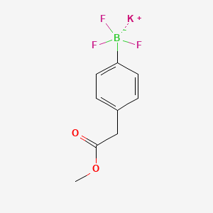 molecular formula C9H9BF3KO2 B8051103 Potassium trifluoro[4-(2-methoxy-2-oxoethyl)phenyl]boranuide 