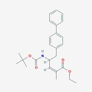 ethyl (2Z)-5-{[1,1'-biphenyl]-4-yl}-4-{[(tert-butoxy)carbonyl]amino}-2-methylpent-2-enoate