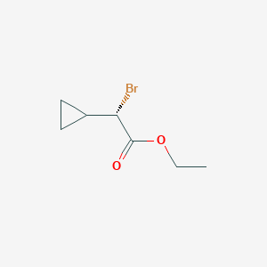 molecular formula C7H11BrO2 B8051140 ethyl (2S)-2-bromo-2-cyclopropylacetate 