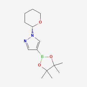 molecular formula C14H23BN2O3 B8051147 1-(oxan-2-yl)-4-(tetramethyl-1,3,2-dioxaborolan-2-yl)-1H-pyrazole 