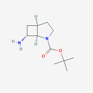 molecular formula C11H20N2O2 B8051230 tert-butyl (1R,5R,7R)-7-amino-2-azabicyclo[3.2.0]heptane-2-carboxylate 