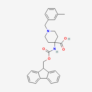 molecular formula C29H30N2O4 B8051273 4-({[(9H-fluoren-9-yl)methoxy]carbonyl}amino)-1-[(3-methylphenyl)methyl]piperidine-4-carboxylic acid CAS No. 916421-97-1