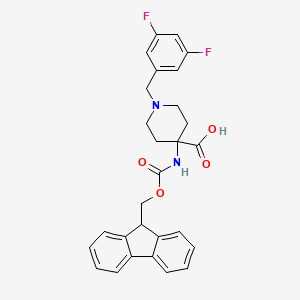 4-((((9H-fluoren-9-yl)methoxy)carbonyl)amino)-1-(3,5-difluorobenzyl)piperidine-4-carboxylic acid