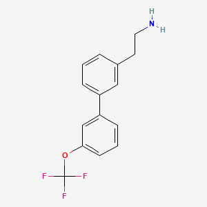 molecular formula C15H14F3NO B8051279 3'-(Trifluoromethoxy)biphenyl-3-ethylamine 