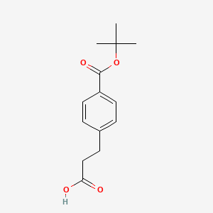 molecular formula C14H18O4 B8051352 3-(4-(tert-Butoxycarbonyl)phenyl)propanoic acid 