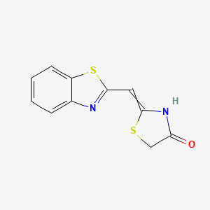 molecular formula C11H8N2OS2 B8051430 2-[(1,3-Benzothiazol-2-yl)methylidene]-1,3-thiazolidin-4-one 
