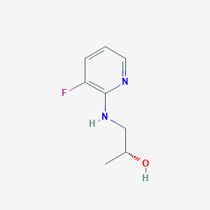 molecular formula C8H11FN2O B8051434 (2R)-1-[(3-fluoropyridin-2-yl)amino]propan-2-ol 