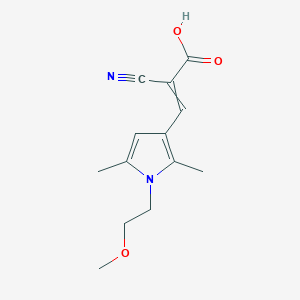 2-cyano-3-[1-(2-methoxyethyl)-2,5-dimethyl-1H-pyrrol-3-yl]prop-2-enoic acid