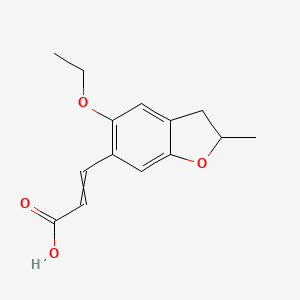 3-(5-Ethoxy-2-methyl-2,3-dihydro-1-benzofuran-6-yl)prop-2-enoic acid