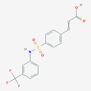 molecular formula C16H12F3NO4S B8051484 3-(4-{[3-(Trifluoromethyl)phenyl]sulfamoyl}phenyl)prop-2-enoic acid 