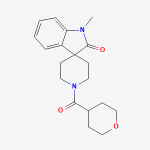 molecular formula C19H24N2O3 B8051513 1-methyl-1'-(tetrahydro-2H-pyran-4-carbonyl)spiro[indoline-3,4'-piperidin]-2-one 