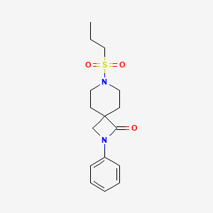 molecular formula C16H22N2O3S B8051514 2-Phenyl-7-(propylsulfonyl)-2,7-diazaspiro[3.5]nonan-1-one 