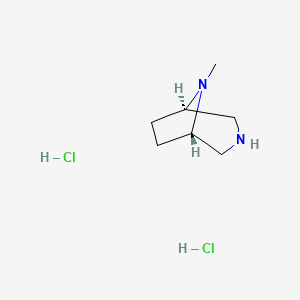 molecular formula C7H16Cl2N2 B8051519 (1R,5S)-8-Methyl-3,8-diazabicyclo[3.2.1]octane dihydrochloride 