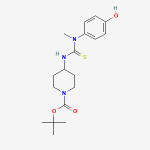 molecular formula C18H27N3O3S B8051546 Tert-butyl 4-[[(4-hydroxyphenyl)-methylcarbamothioyl]amino]piperidine-1-carboxylate 