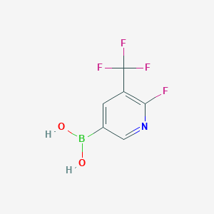molecular formula C6H4BF4NO2 B8051573 6-Fluoro-5-(trifluoromethyl)pyridin-3-ylboronic acid 