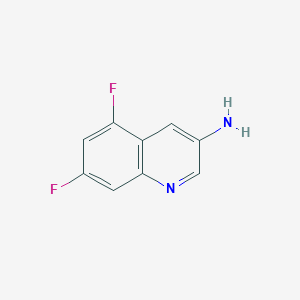 molecular formula C9H6F2N2 B8051618 5,7-Difluoroquinolin-3-amine 