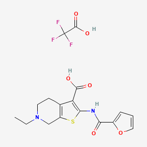 6-ethyl-2-(furan-2-carbonylamino)-5,7-dihydro-4H-thieno[2,3-c]pyridine-3-carboxylic acid;2,2,2-trifluoroacetic acid