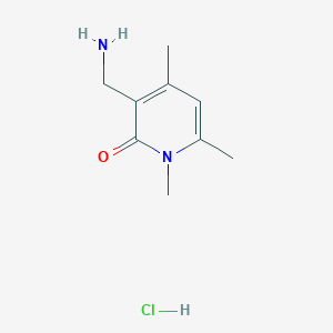 molecular formula C9H15ClN2O B8051685 3-(aminomethyl)-1,4,6-trimethylpyridin-2(1H)-one hydrochloride 
