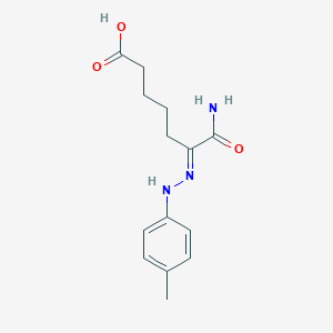 molecular formula C14H19N3O3 B8051734 (6E)-7-amino-6-[(4-methylphenyl)hydrazinylidene]-7-oxoheptanoic acid 