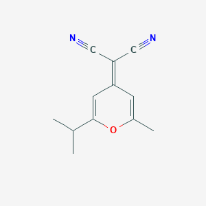 molecular formula C12H12N2O B8051821 2-(2-Isopropyl-6-methyl-pyran-4-ylidene)-malononitrile 