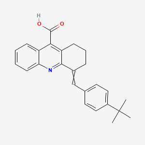 molecular formula C25H25NO2 B8051867 4-[(4-tert-butylphenyl)methylidene]-2,3-dihydro-1H-acridine-9-carboxylic acid 
