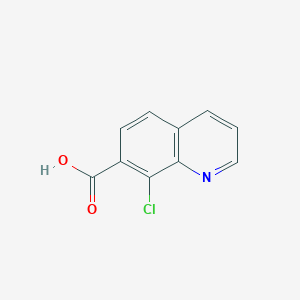 molecular formula C10H6ClNO2 B8051886 7-Quinolinecarboxylic acid, 8-chloro- 