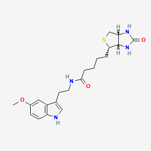 N-(2-(5-methoxy-1H-indol-3-yl)ethyl)-5-((3aS,4S,6aR)-2-oxohexahydro-1H-thieno[3,4-d]imidazol-4-yl)pentanamide