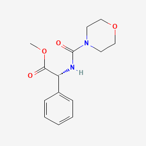 molecular formula C14H18N2O4 B8051934 methyl (2R)-2-(morpholine-4-carbonylamino)-2-phenylacetate 