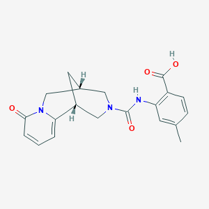 molecular formula C20H21N3O4 B8051937 4-methyl-2-[[(1R,9S)-6-oxo-7,11-diazatricyclo[7.3.1.02,7]trideca-2,4-diene-11-carbonyl]amino]benzoic acid 