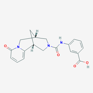 molecular formula C19H19N3O4 B8051938 3-[[(1R,9S)-6-Oxo-7,11-diazatricyclo[7.3.1.02,7]trideca-2,4-diene-11-carbonyl]amino]benzoic acid 