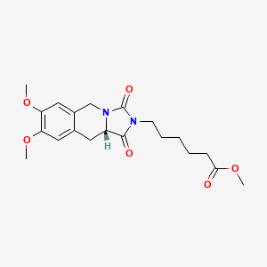 molecular formula C20H26N2O6 B8051944 methyl 6-[(10aS)-7,8-dimethoxy-1,3-dioxo-10,10a-dihydro-5H-imidazo[1,5-b]isoquinolin-2-yl]hexanoate 