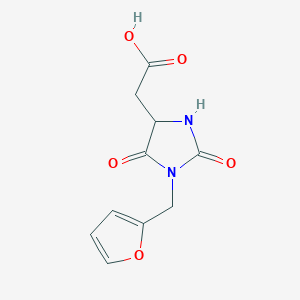 2-[1-(Furan-2-ylmethyl)-2,5-dioxoimidazolidin-4-yl]acetic acid