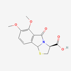 molecular formula C13H13NO5S B8051989 (3S)-6,7-dimethoxy-5-oxo-3,9b-dihydro-2H-[1,3]thiazolo[2,3-a]isoindole-3-carboxylic acid 