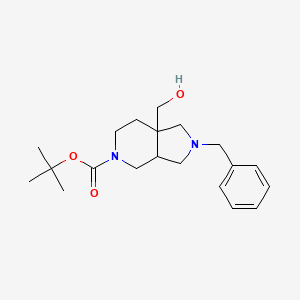 Tert-butyl 2-benzyl-7a-(hydroxymethyl)-1,3,3a,4,6,7-hexahydropyrrolo[3,4-c]pyridine-5-carboxylate