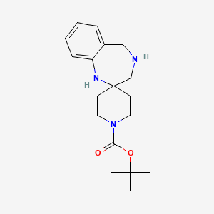 molecular formula C18H27N3O2 B8052009 Tert-butyl spiro[1,3,4,5-tetrahydro-1,4-benzodiazepine-2,4'-piperidine]-1'-carboxylate 