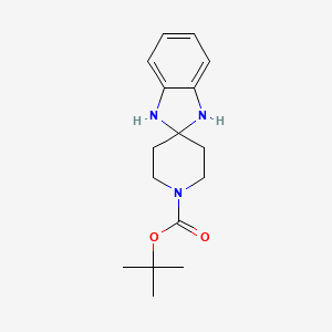 molecular formula C16H23N3O2 B8052016 1'-(tert-Butyloxycarbonyl)spiro[1H-benzoimidazole-2(3H),4'-piperidine] 