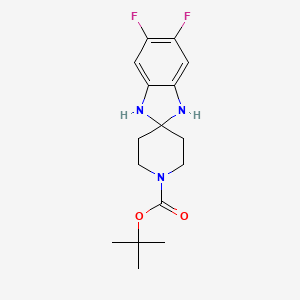 molecular formula C16H21F2N3O2 B8052022 Tert-butyl 5,6-difluoro-1,3-dihydro-1'h-spiro[benzimidazole-2,4'-piperidine]-1'-carboxylate 