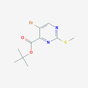 molecular formula C10H13BrN2O2S B8052042 Tert-butyl 5-bromo-2-methylsulfanylpyrimidine-4-carboxylate 
