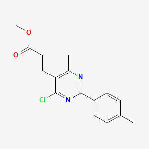 Methyl 3-[4-chloro-6-methyl-2-(4-methylphenyl)pyrimidin-5-yl]propanoate