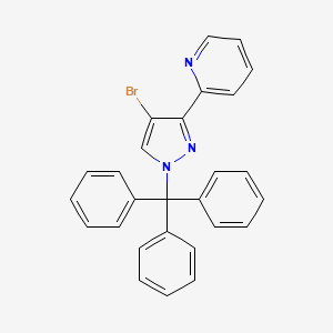 molecular formula C27H20BrN3 B8052135 2-(4-Bromo-1-tritylpyrazol-3-yl)pyridine 