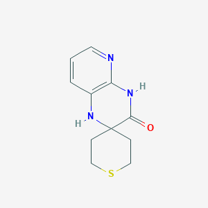 molecular formula C11H13N3OS B8052150 1,2',3',4,5',6'-Hexahydro-3h-spiro[pyrido[2,3-b]pyrazine-2,4'-thiopyran]-3-one 
