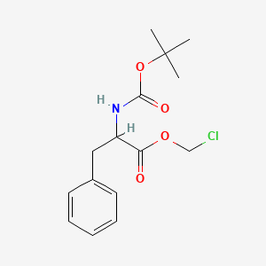 molecular formula C15H20ClNO4 B8052158 Chloromethyl 2-{[(tert-butoxy)carbonyl]amino}-3-phenylpropanoate 