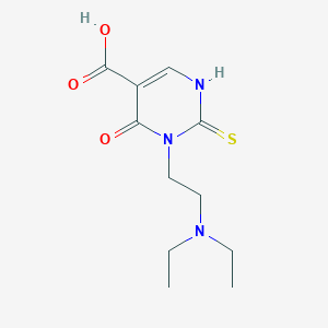 molecular formula C11H17N3O3S B8052204 3-[2-(Diethylamino)ethyl]-4-oxo-2-thioxo-1,2,3,4-tetrahydropyrimidine-5-carboxylic acid 